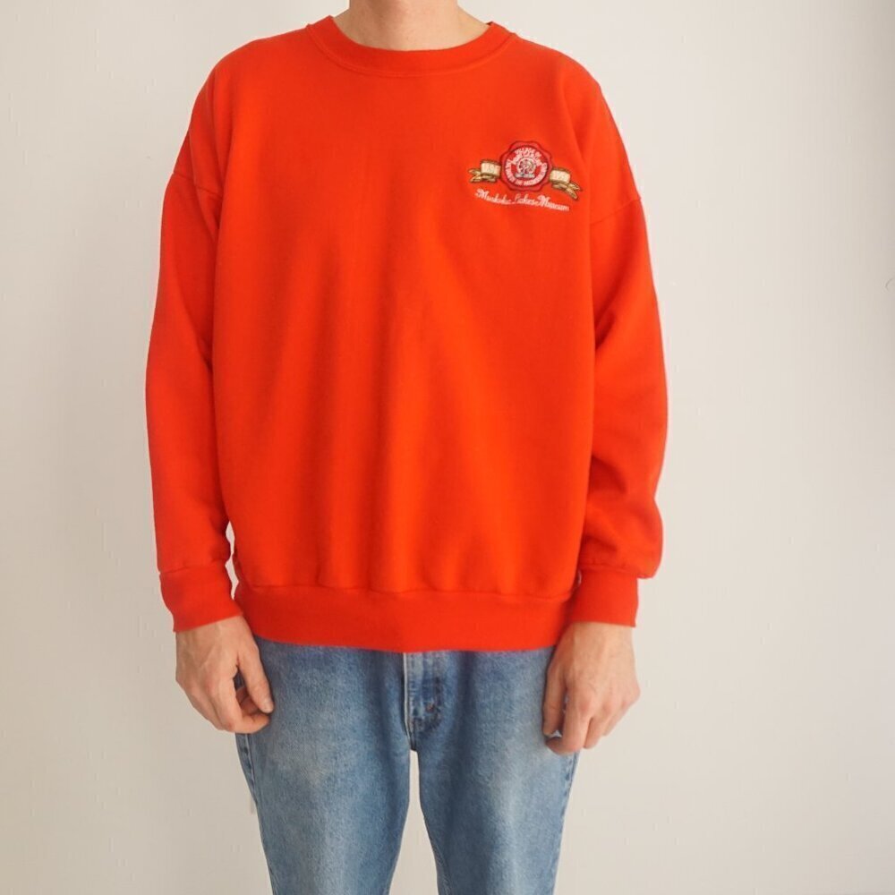 VTG '96 Jericho Soft Wear Bread Muskoka Lake Museum Embroidered Crewneck Sweater